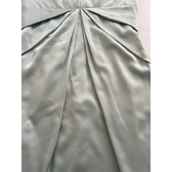 BCBG Pastel Mint Green Strapless Satin Silk Mini Dress Y2K Hoco Formal Cocktail - Picture 12 of 16